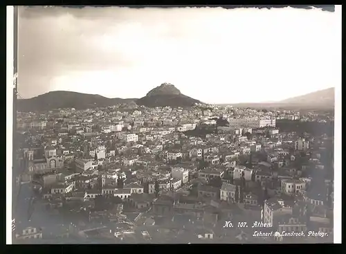 Fotografie Lehnert & Landrock, Nr. 107, Ansicht Athen, Panorama der Stadt