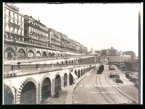 Fotografie Lehnert & Landrock, Nr. 158, Ansicht Algier, Boulevard de la Republique, Hotel de l'Oasis