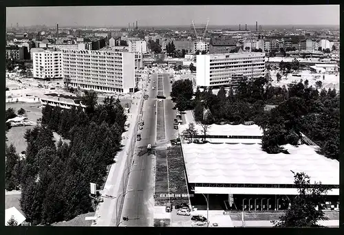 Fotografie Joachim Diederichs, Berlin, Ansicht Berlin, Hansaviertel von der Siegessäule gesehen, Bauausstellung 1957