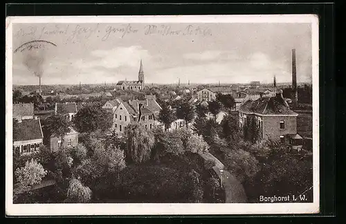 AK Borghorst i. W., Totalansicht der Stadt