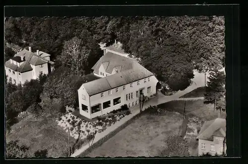 AK Bad Salzuflen, Hotel Asenburg A. Ehlebracht, Fliegeraufnahme