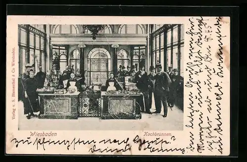 AK Wiesbaden, Kochbrunnen, Innenansicht