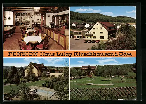 AK Kirschhausen /Odenwald, Pension Haus Lulay mit Minigolf