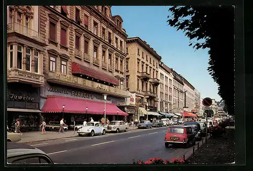 AK Wiesbaden, Wilhelmstrasse mit Parkhotel