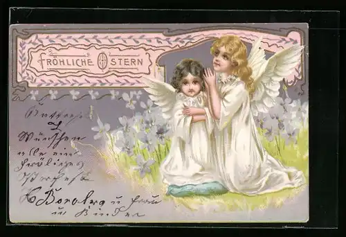 AK Betende Osterengel