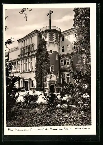 AK Berlin-Wannsee, Immanuel-Krankenhaus mit Anlage und Turm, Max Baur