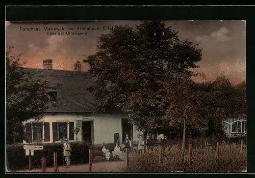 AK Heimbach /Eifel, Restaurant Forsthaus Mariawald, nahe der Urfttalsperre