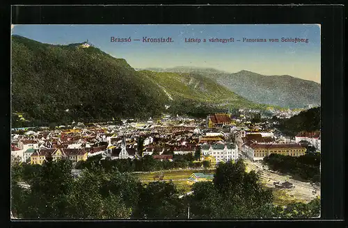 AK Kronstadt, Panorama vom Schlossberg