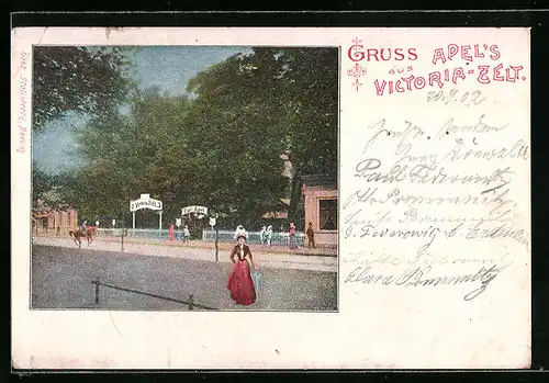 AK Berlin-Tiergarten, Gasthof Apel`s Victoria-Zelt
