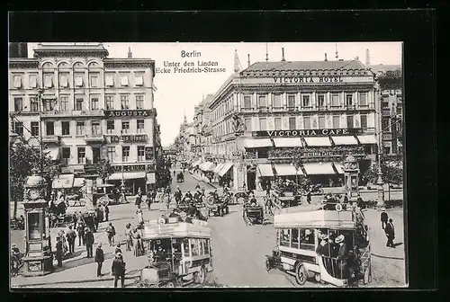 AK Berlin, Unter den Linden, Ecke Friedrichstrasse