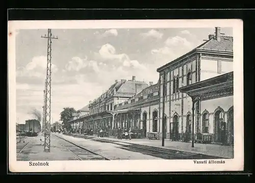 AK Szolnok, Vasuti állomás, Bahnhof