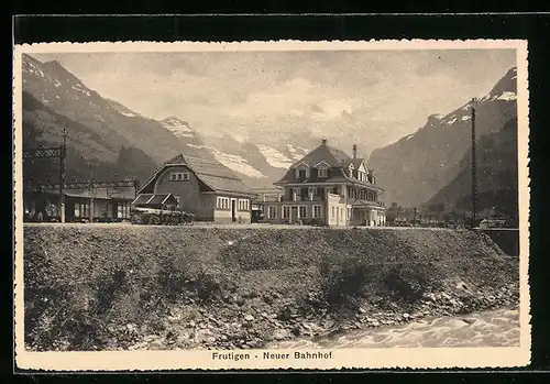 AK Frutigen, Blick auf den neuen Bahnhof