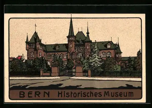 Steindruck-AK Bern, Historisches Museum