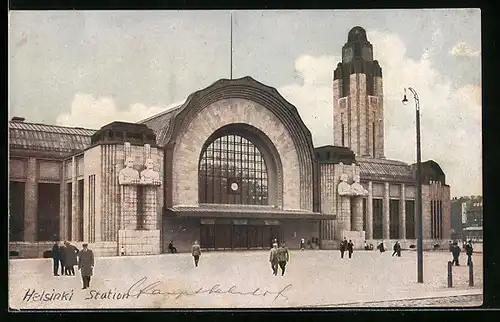 AK Helsingfors, Järnväegsstationen, Bahnhof