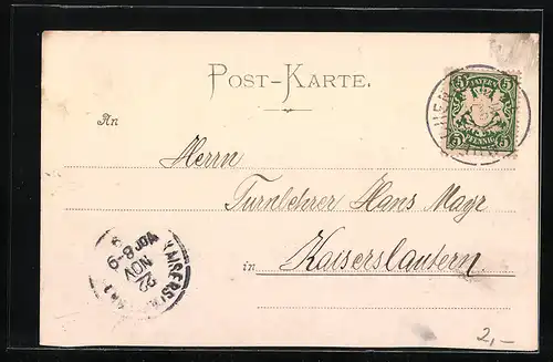 AK München, Ludwigskirche mit Strasse