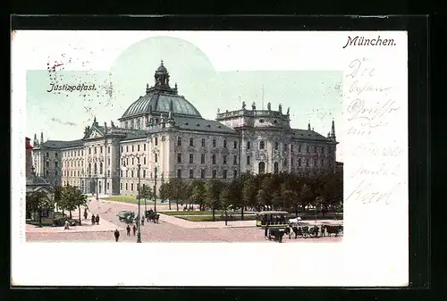 AK München, Justizpalast mit Anlagen