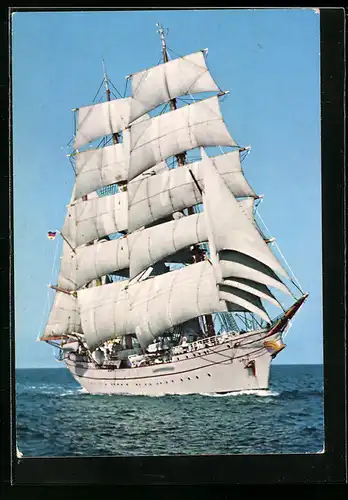 AK Segelschiff Gorch Fock auf hoher See