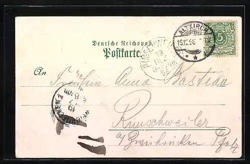 AK Altkirch i. E., Ortspartie mit Kirche