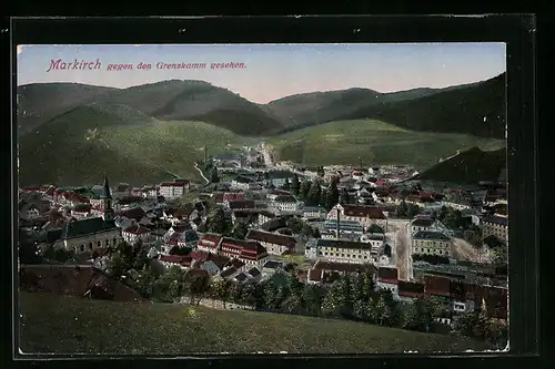 AK Markirch, Generalansicht gegen den Grenzkamm gesehen