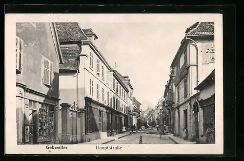 AK Gebweiler, la rue principale