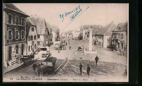 AK Dannemarie /Alsace, La Grande Guerre, Place des Halles