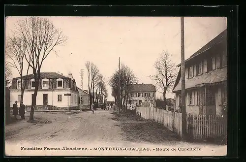 AK Montreux-Chateau, Frontière Franco-Alsacienne, Route de Cunellière