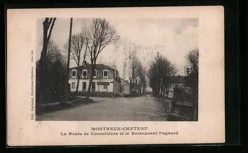 AK Montreux-Chateau, La Route de Cunnelières et le Restaurant Pagnard