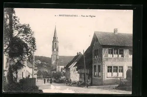 AK Pfetterhausen, Vue de l`Eglise