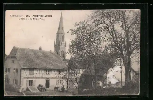 AK Pfetterhausen, L`Eglise et la Petite Place