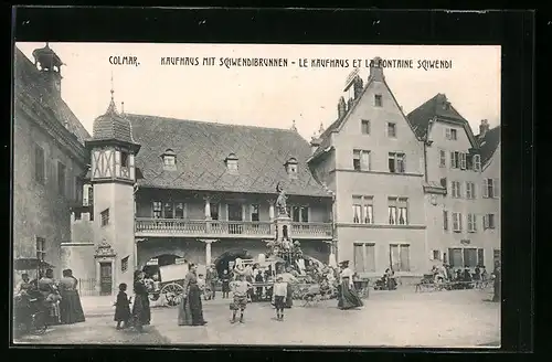 AK Colmar, Kaufhaus mit Schwendibrunnen