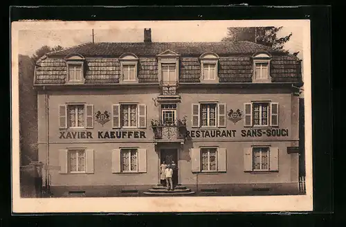 AK Soultzbach-les-Bains, Restaurant Sans Souci Xavier Kaeuffer