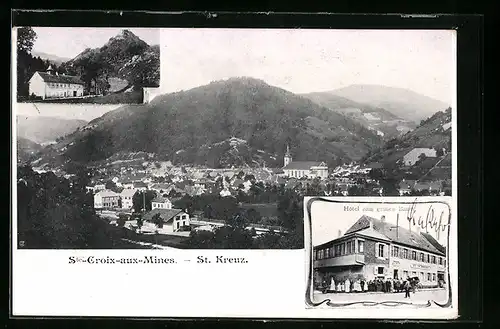 AK St. Kreuz, Hotel zum grünen Baum, Totalansicht