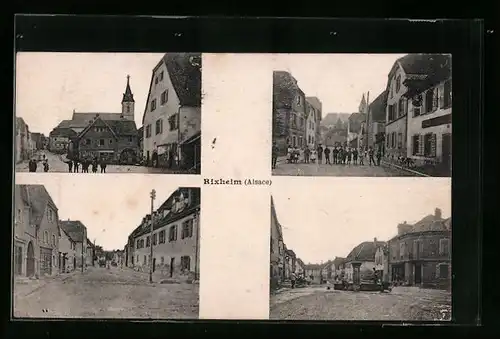 AK Rixheim /Alsace, Ortsansicht mit Kirche