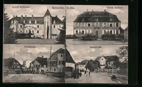 AK Bollweiler i. O.-Els., Schloss Bollweiler, Schloss Argenson, Hauptstrasse