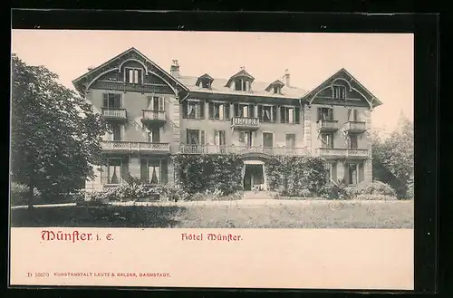 AK Münster i. Els., Hotel Münster