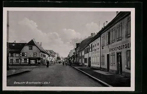 AK Bischweiler i. Els., Strassenpartie im Ortskern