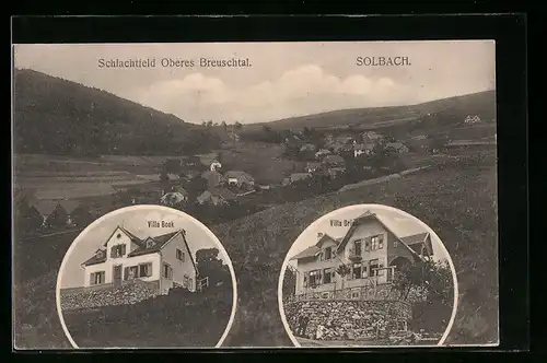 AK Solbach, Villa Boek, Villa Brion, Ortsansicht