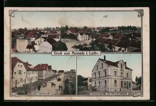 AK Aumetz i. Lothr., Konsum-Geschäft von Witwe A. Hofmann, Schachtstrasse