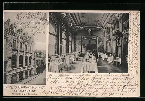 AK Metz, Hotel-Restaurant Moitrier von F. Jacquelot, Kapellenstrasse 2 & 4