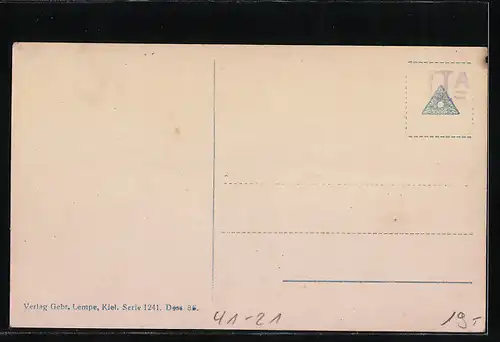 AK Kriegsschiff S. M. S. Stuttgart vor der Küste, Rettungsring mit Fahnen und Wappen