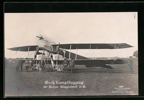Foto-AK Sanke Nr. 1080: Gross-Kampfflugzeug der Gothaer Waggonfabrik A. G.