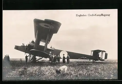 Foto-AK Sanke Nr. 1023, Englisches Gross-Kampfflugzeug