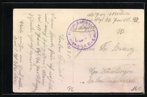 AK Grajewo, Weststrasse, Kommandantur