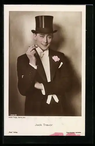 AK Schauspieler Jack Trevor mit Hut