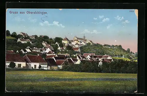 AK Oberelchingen, Ortsansicht mit Kirche