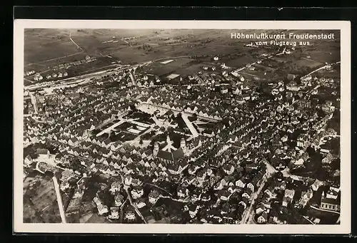 AK Freudenstadt, Fliegeraufnahme der Stadt