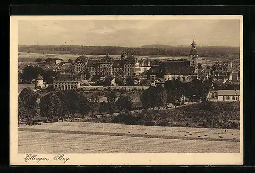 AK Ellingen i. Bay., Ortsansicht mit Kirche