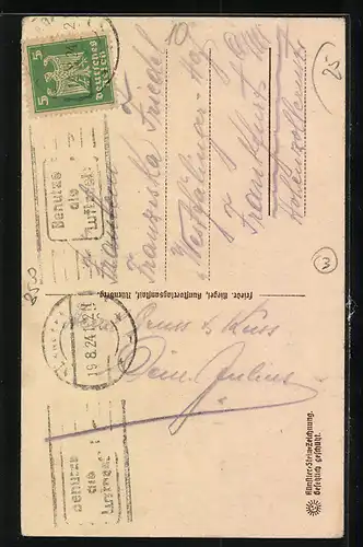 Steindruck-AK Nürnberg, Hans Sachs Haus