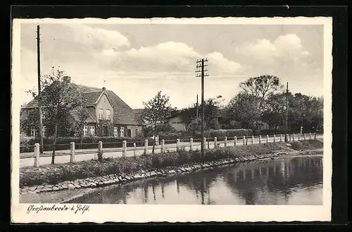 AK Grossenbrode i. Holst., Partie am Fluss