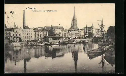 AK Lübeck, Partie an der Unter-Trave